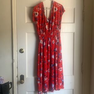 YOUNG USA | Red Floral Dress